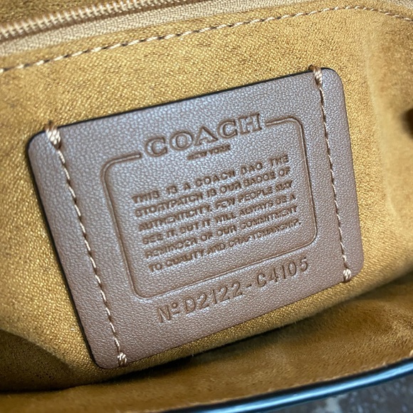 Coach Georgie Whipstitch Colorblock Shoulder Bag Pink Hunter Green EUC C4105 - Picture 16 of 16